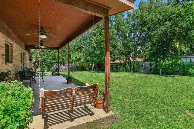 304 White Wing Way, Round Rock, TX 78664 - view of yard with a patio area and ceiling fan