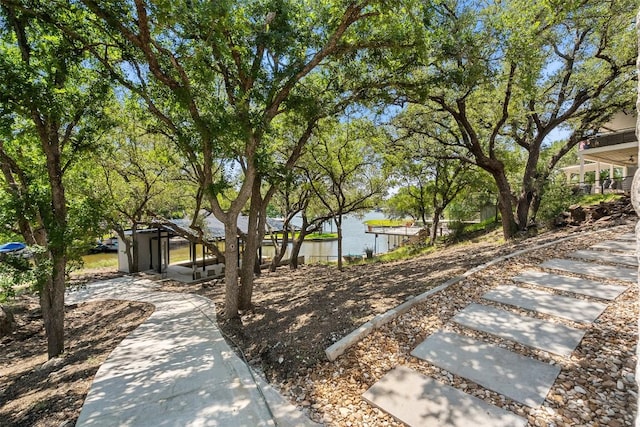 335 Sandy Mountain Dr, Sunrise Beach, TX 78643 - view of yard featuring a water view