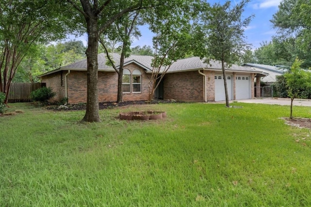 13322 Villa Park Dr, Austin, TX 78729 - ranch-style house with an attached garage, driveway, and brick siding