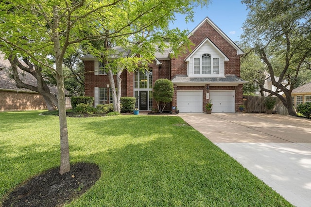 3808 Royal Troon Dr, Round Rock, TX 78664 - view of front facade featuring brick siding, a garage, concrete driveway, and roof with shingles