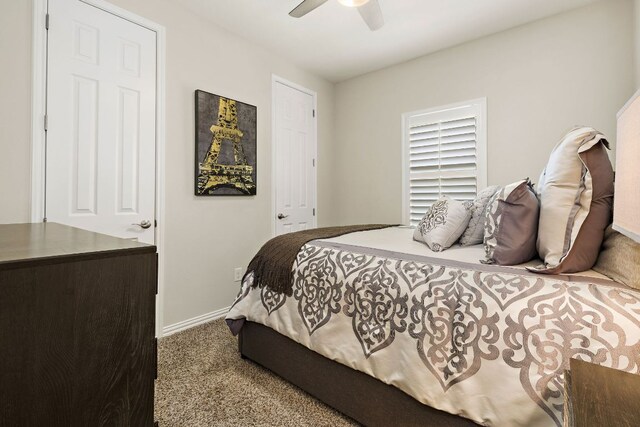 116 Belford St, Georgetown, TX 78628 - carpeted bedroom featuring baseboards and ceiling fan