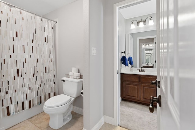 370 Ledge Stone Dr, Austin, TX 78737 - full bath featuring toilet, vanity, and a shower with shower curtain