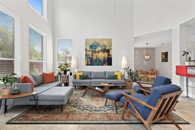 370 Ledge Stone Dr, Austin, TX 78737 - living area featuring a high ceiling