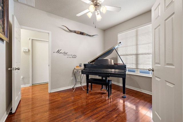 326 Comal Run, Hutto, TX 78634 - living area with wood finished floors and ceiling fan