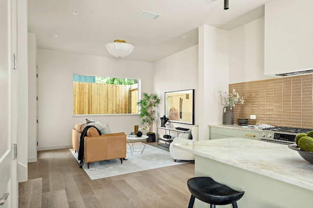 2405 E 22nd St, Austin, TX 78722 - living room featuring light wood-type flooring