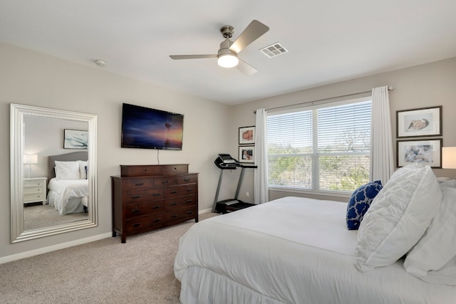 7221 Seneca Falls Loop, Austin, TX 78739 - bedroom with carpet floors, baseboards, and ceiling fan