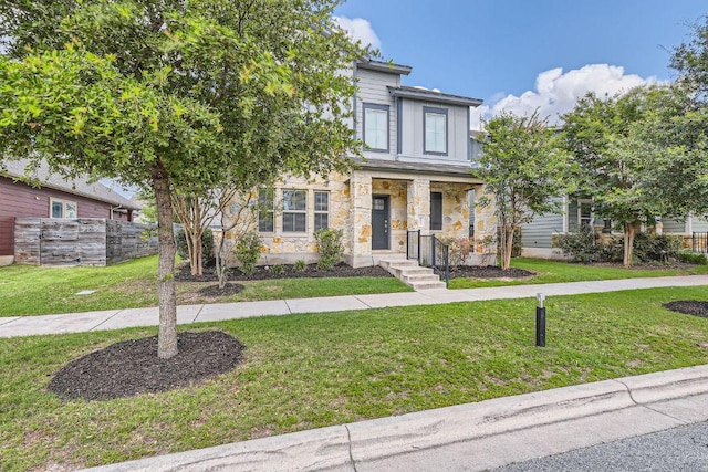 8817 Slater Dr, Austin, TX 78747 - view of front of property with stone siding