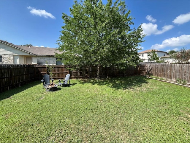 1032 Stacias Way, Pflugerville, TX 78660 - view of yard featuring an outdoor fire pit