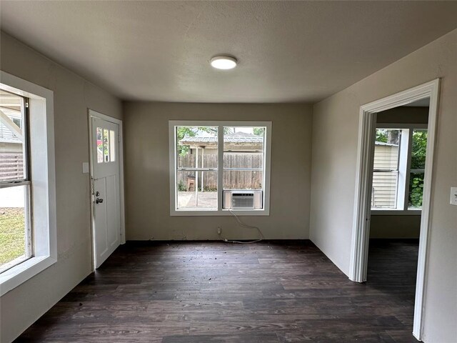 808 E 46th St Unit C, Austin, TX 78751 - entryway with healthy amount of natural light, dark wood-style flooring, and cooling unit