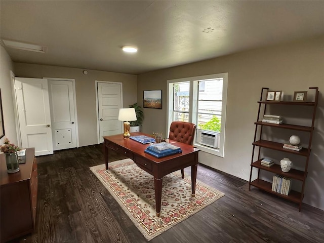 808 E 46th St Unit C, Austin, TX 78751 - office space with dark wood finished floors and cooling unit