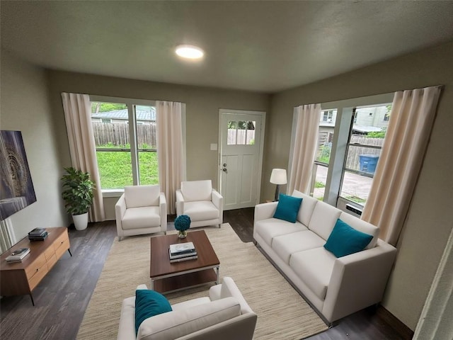 808 E 46th St Unit C, Austin, TX 78751 - living area with wood finished floors and baseboards