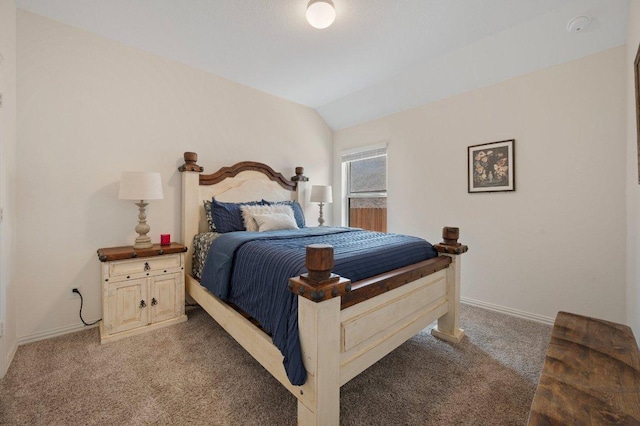 1437 Morning View Rd, Georgetown, TX 78628 - carpeted bedroom with vaulted ceiling and baseboards