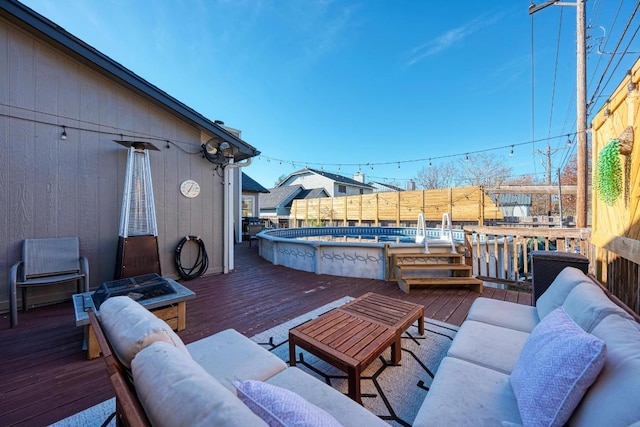 3310 Monument Dr, Round Rock, TX 78681 - wooden terrace with an outdoor hangout area