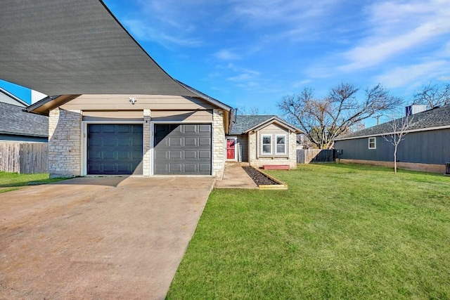 3310 Monument Dr, Round Rock, TX 78681 - view of yard with concrete driveway and an attached garage