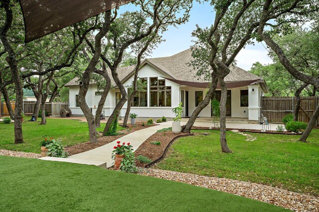 2819 Cross Rd, San Marcos, TX 78666 - view of front of home with a shingled roof and stucco siding