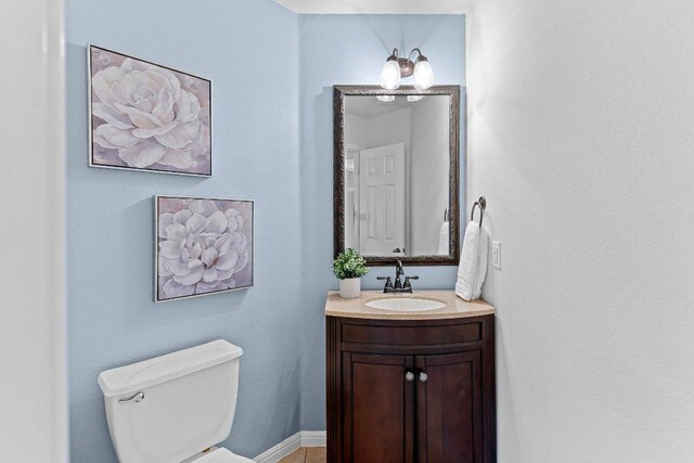 3712 Cerulean Way, Round Rock, TX 78681 - half bathroom featuring vanity and toilet
