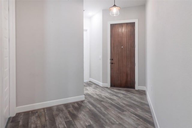 204 Hopping Peach St, San Marcos, TX 78666 - entrance foyer with dark wood-style flooring and baseboards