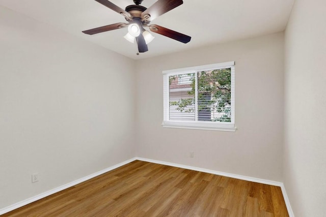 1115 Byers Ln, Austin, TX 78753 - empty room featuring light wood-style flooring, baseboards, and ceiling fan