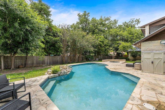 3 Hillview Dr, Round Rock, TX 78664 - view of pool with a fenced backyard and a patio