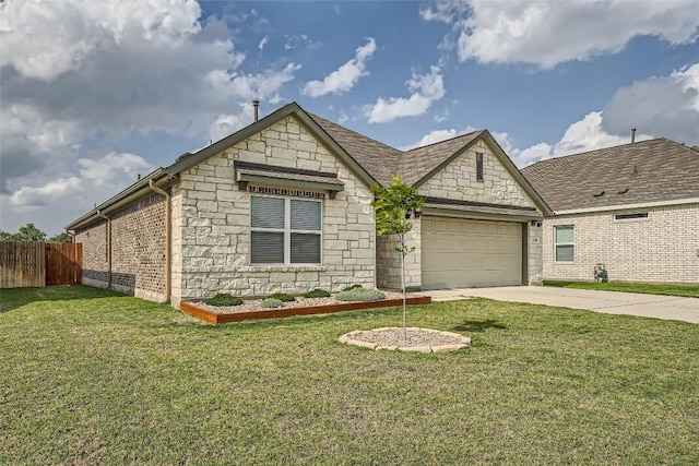 12904 Cerro Castellan Trce, Manor, TX 78653 - view of front of house featuring stone siding, driveway, and an attached garage