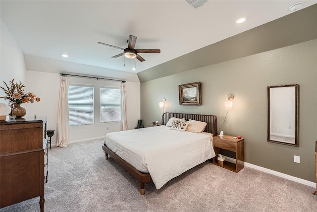 12904 Cerro Castellan Trce, Manor, TX 78653 - carpeted bedroom with baseboards, recessed lighting, and ceiling fan