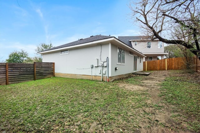 4913 Single Shot Cir, Austin, TX 78723 - back of property featuring a fenced backyard