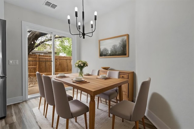 4913 Single Shot Cir, Austin, TX 78723 - dining space featuring a chandelier and wood finished floors