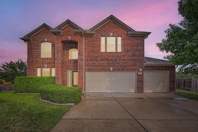 4508 Three Arrows Ct, Cedar Park, TX 78613 - traditional-style home with brick siding, concrete driveway, and an attached garage