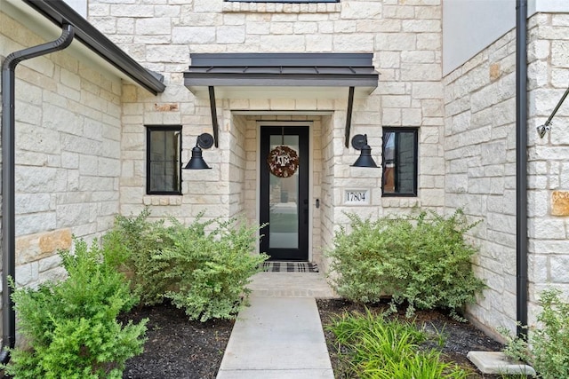 17804 Hattie Trce, Austin, TX 78738 - view of exterior entry featuring stone siding
