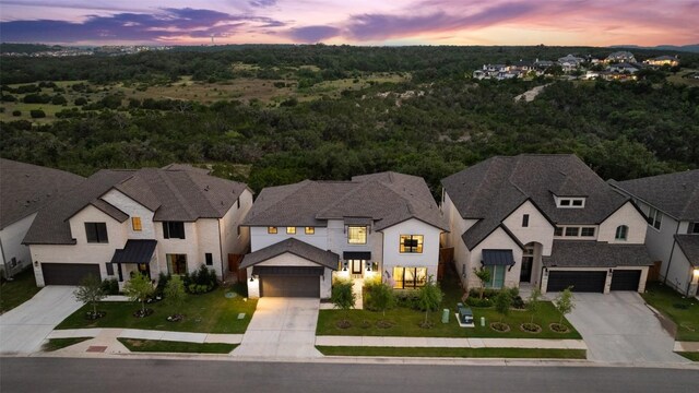 17804 Hattie Trce, Austin, TX 78738 - aerial view at dusk of a residential view