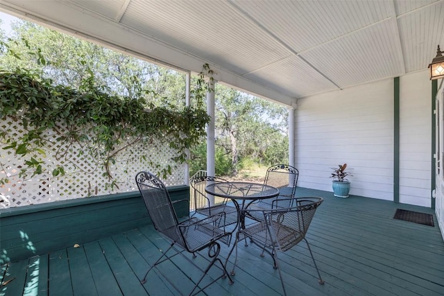 15055 Fm 32, Blanco, TX 78606 - wooden deck featuring outdoor dining area