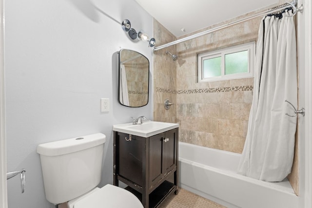1904 S 6th St, Austin, TX 78704 - full bathroom featuring vanity and shower / bathtub combination with curtain