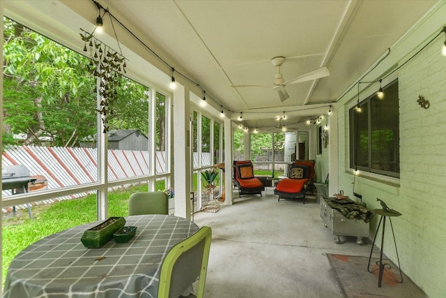1601 E 19th St, Georgetown, TX 78626 - sunroom / solarium featuring ceiling fan