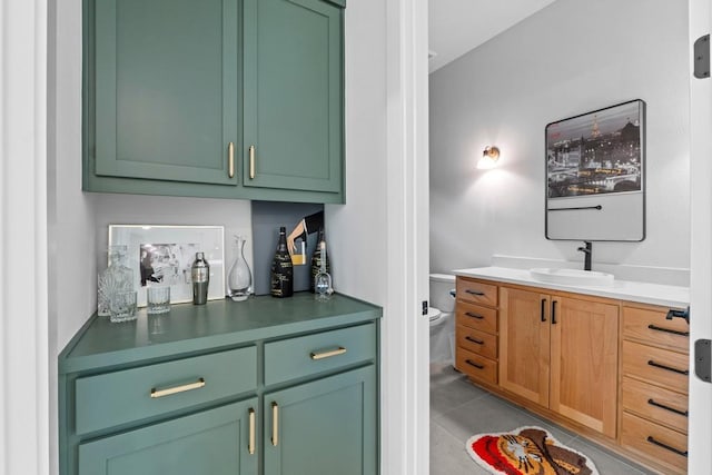 1708 Morrow St, Austin, TX 78757 - bar area with a sink and light tile patterned floors