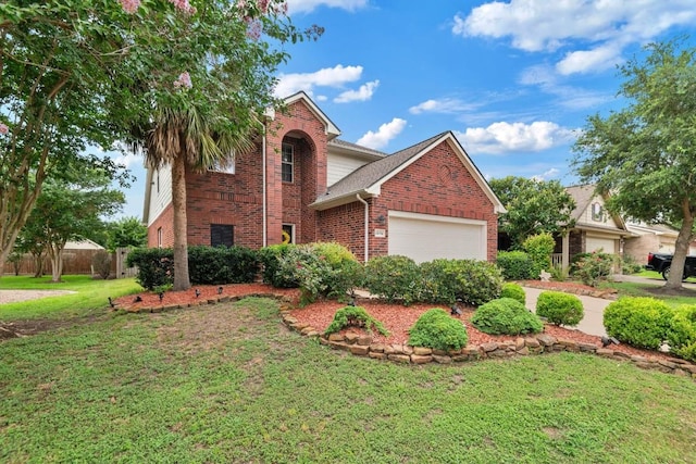 14034 Chelseahurst Ln, Houston, TX 77047 - traditional-style house featuring brick siding and an attached garage