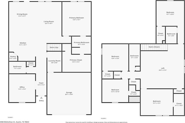 6900 Midlothian Dr, Austin, TX 78754 - room layout