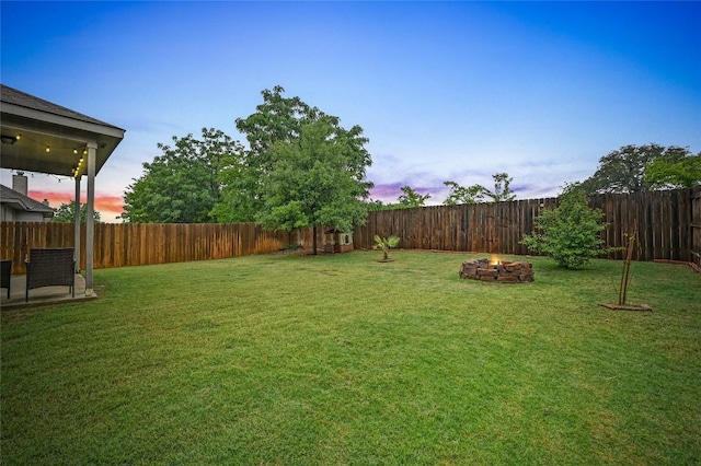 1192 Clark Brothers Dr, Buda, TX 78610 - view of yard with an outdoor fire pit