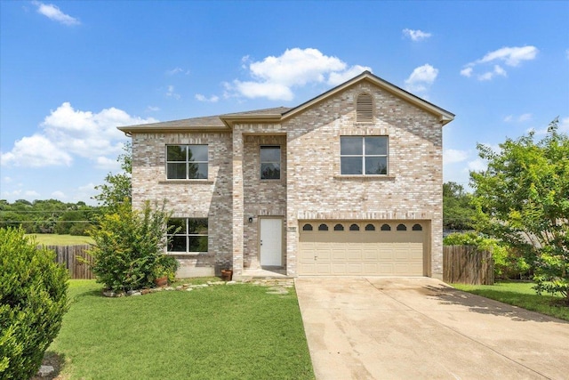 15405 Montoya Cv, Austin, TX 78717 - traditional-style home with concrete driveway, an attached garage, and brick siding