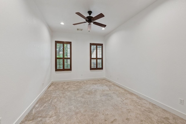 1036 Liberty Park Dr Unit 3, Austin, TX 78746 - carpeted empty room with a ceiling fan and recessed lighting