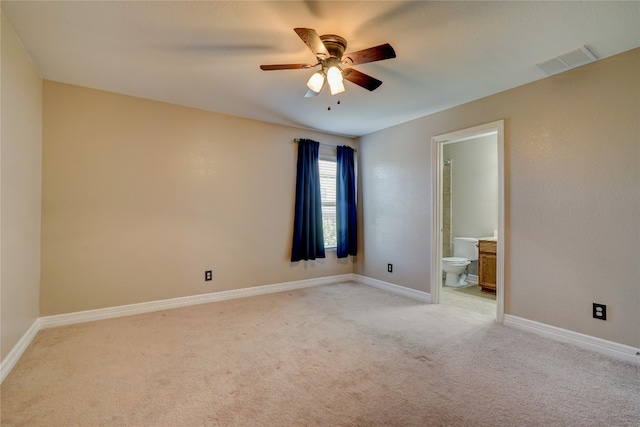 3107 Magnolia Mnr, New Braunfels, TX 78130 - spare room with ceiling fan, light colored carpet, and baseboards