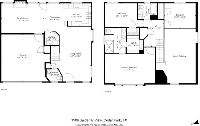 1506 Spiderlily Vw, Cedar Park, TX 78613 - room layout