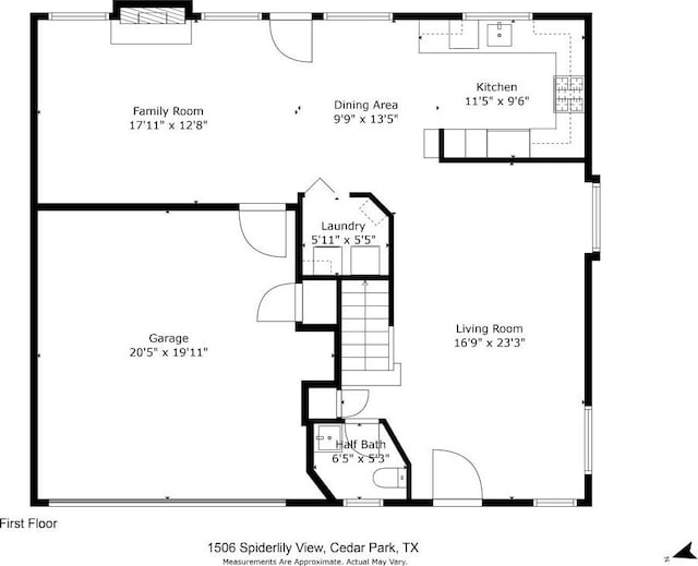 1506 Spiderlily Vw, Cedar Park, TX 78613 - home floor plan