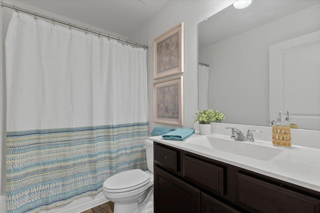 336 Wonderful Life Way, Jarrell, TX 76537 - full bathroom featuring toilet, vanity, and a shower with shower curtain