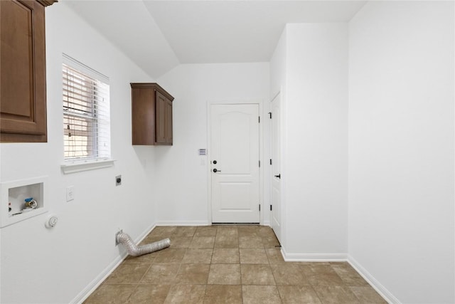 250 Maeves Way, Austin, TX 78737 - washroom with hookup for an electric dryer, cabinet space, washer hookup, baseboards, and hookup for a gas dryer