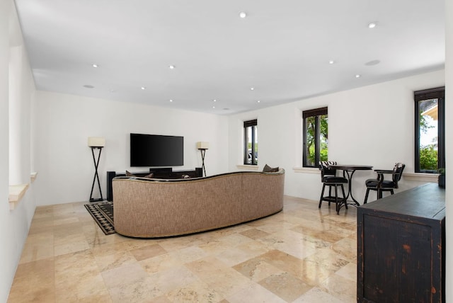 4256 Fischer Store Rd, Wimberley, TX 78676 - living area featuring healthy amount of natural light and recessed lighting