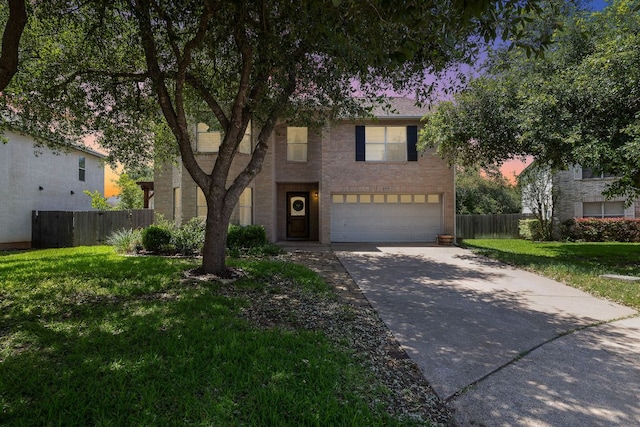 1705 Chinati Ct, Cedar Park, TX 78613 - view of front of property with a garage, concrete driveway, and brick siding