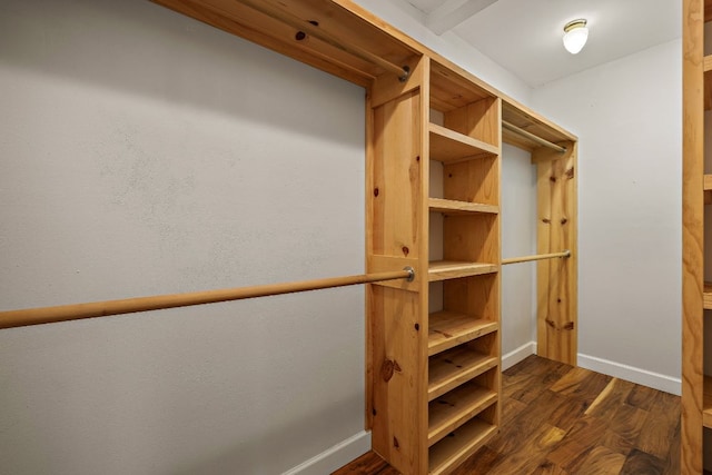 13007 Stillforest St, Austin, TX 78729 - walk in closet featuring dark wood-type flooring