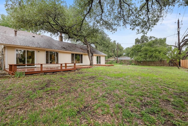 13007 Stillforest St, Austin, TX 78729 - view of yard featuring a deck