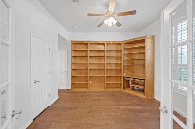 20700 Windmill Ridge St, Pflugerville, TX 78660 - unfurnished office with light wood-style floors and ceiling fan