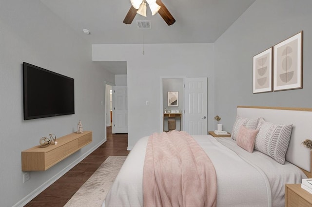 20700 Windmill Ridge St, Pflugerville, TX 78660 - bedroom with wood finished floors and ceiling fan